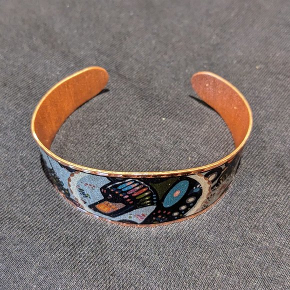 Stunning Native Indigenous Canada Copper Bracelet Bangle Spirit Bear - Picture 5 of 8